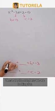 Solve Quadratic Equation x²-3x+2=0 | Quick Factoring Method #Math #Factorization