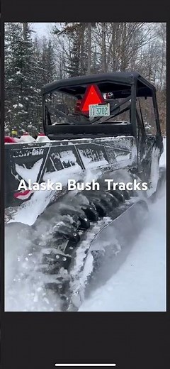 Alaska Bush Tracks rear in snow #mud #snow #offroad #alaska #canada #canam #6x6 #defender #hunting