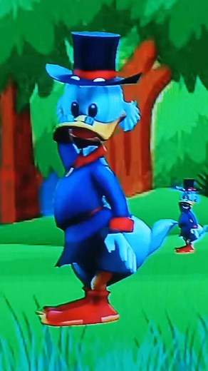 Fun Animated Duck Performing Dance Moves Outdoors