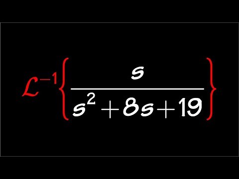 inverse laplace transform, example#5, with completing the square