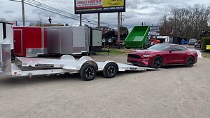 1.1K views · 41 reactions | The Aluma 8218LP Tilt Trailer has the tilt plus extended ramps for low profile cars. https://www.alumaklm.com/8200-lp-executive-tilt-series-trailers | Aluma Trailers | Facebook