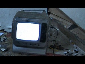 Smashing an Audiosonic KM502R 5.5" Black & White Portable Television with Radio
