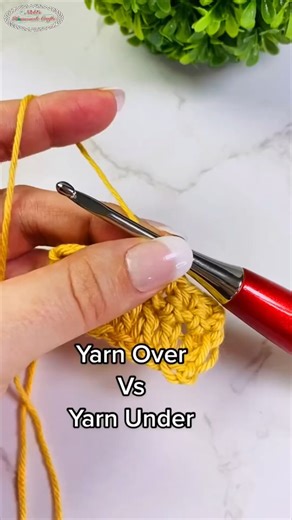 9K views · 146 reactions | Do you know the difference between Yarn Over vs Yarn Under? When do YOU use each one in crochet? ❤️ I have a slower version on my blog and utoobe channel. ❤️ . . Example Yarn shown: @WeCrochetOfficial . . . #crochet #nickishomemadecrafts #crochettutorial #crochetersofinstagram #crochetaddict #crochettips #crochettipsandtricks #crochettip | Crochet Patterns & Tutorials by Nicki's Homemade Crafts | Facebook