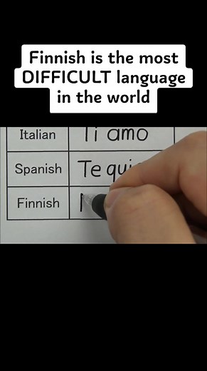 Finnish is the most DIFFICULT language in the world #finnish #finland #iloveyou #language #TikTok1mvp