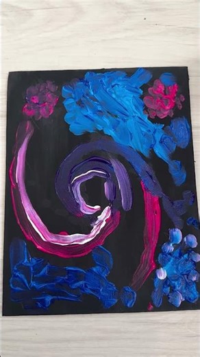 ✨ Easy Galaxy Painting with Acrylics 🌌 | Satisfying Art #shorts