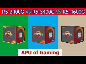 Ryzen 5-2400G Vs Ryzen 5-3400G Vs Ryzen 5-4600G || 1080p, Medium Setting Gaming Benchmarks.