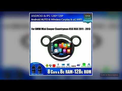 For BMW Mini Cooper Countryman R56 R60 2011 2013 Android Auto Carplay GPS Navigation Stereo