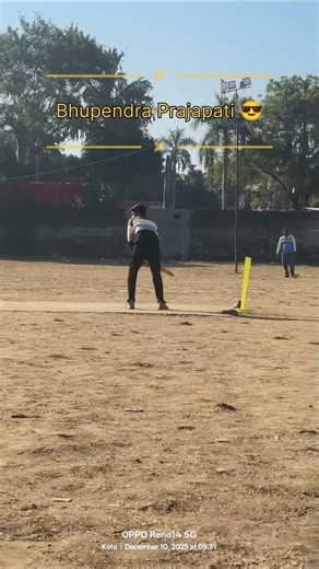 Bhupendra Prajapati 😎#veer Shivaji club Kota #cricketlover miss fielding#cricketclub 💯❤️🏏😎