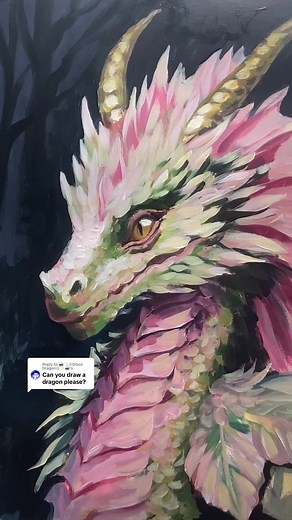 How to Draw a Dragon with Acrylic Paints - Step-by-Step Tutorial