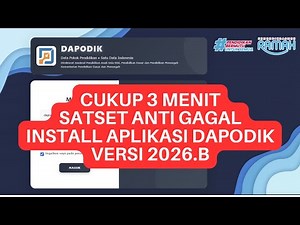 Download, Install, Update Aplikasi Dapodik Versi 2026.b Anti Gagal!!