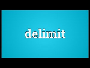 Delimit Meaning