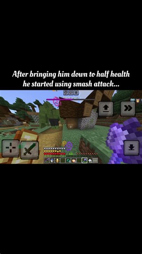 Fighting abomination in minecraft.