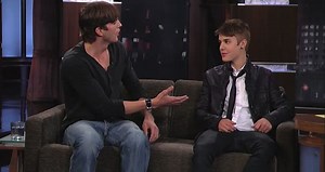 Ashton Kutcher and Justin Bieber Interview on Jimmy Kimmel Part 2
