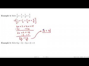 MTH 111 - Lecture 1 - Linear Equations