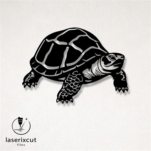 Decorative Turtle Silhouette Laser Cut, Vector Files – SVG, DXF, Ai, Pdf Glowforge, Cricut, CNC, Metal Wall Art, Digital Instant Download - Etsy