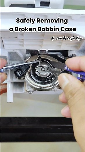 How to Remove a Broken Bobbin Case #sewingmachineproblems #sewingtips #tailoringtips #silaimachine