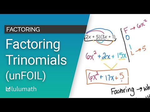 Factoring Trinomials by Trial and Error (unFOIL) (w/ 4 Examples) | Lulumath