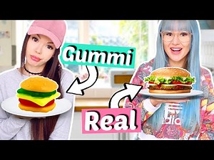 Gummy Food vs. Real Food 👅 Challenge | ViktoriaSarina