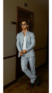 ‘Cipher’, a sleek sky-blue suit with matching tailored pants and a crisp shirt. A contemporary statement designed for sharp, effortless sophistication. [ Tasneem Sadaf , Menswear , Cipher , Suit , Luxury Menswear , Fashion , Exclusive , Explore , FYP ] #TasneemSadaf #Menswear #Suits #Formals #Cipher #Raeed Model: @raeedmuhammad Location: @pearl_continental_karachi MUA: @sajjad_aliofficial Photography: @shahidmufti_official | Tasneem Sadaf