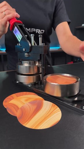 Custom coaster made with MPRO 3.5" Manual Press This machine is perfect for big magnets, pins, coasters and ornaments | MPRO