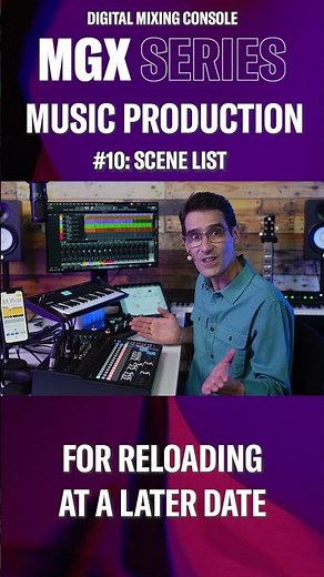 Yamaha MGX Series MUSIC PRODUCTION Setup Video #10 SCENE LIST