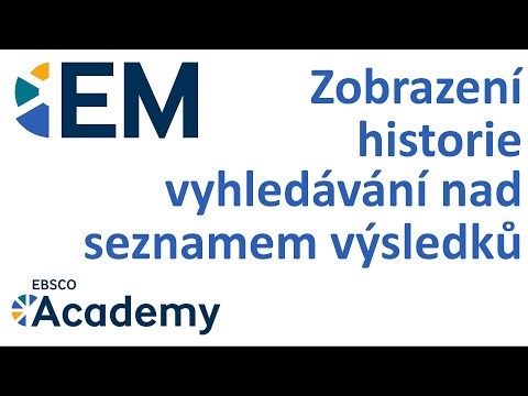 Jak nastavit zobrazování historie vyhledávání nad seznamem výsledků