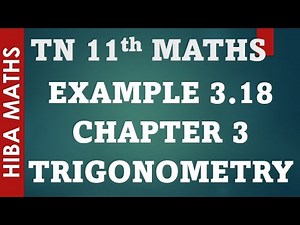 11th maths chapter 3 trigonometry example 3.18 tn syllabus hiba maths