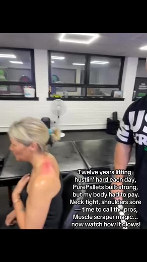 12 years into our business and my body began to pay! Called in the experts! I am now ready for another 12 years 🤪 well maybe ready to get through Christmas 🤣 Massive shout out to Ric @themusclescraper #woodworkerlife #themusclescraper #nopainnogain #neckpain #neckpainrelief | Purepallets