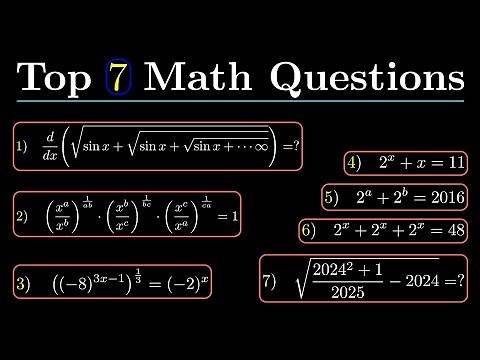 Top 7 math Olympiad Question | Popular problems #IMO
