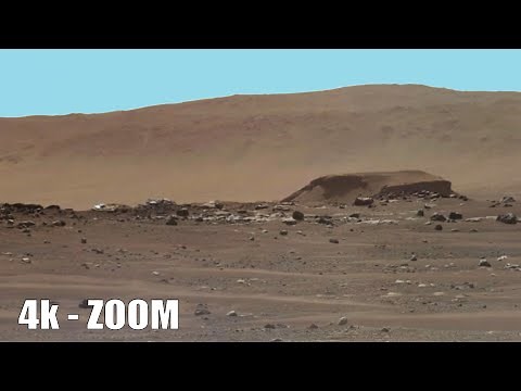 First 4K Image of Perseverance And First Sunset On Mars 2021