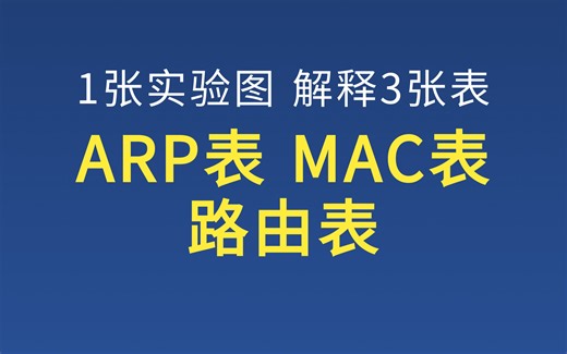 （3）网络工程师必会3张表，你会几张？详解ARP表、MAC表、路由表