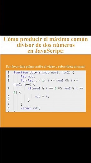 Cómo producir el máximo común divisor de dos números en JavaScript (AJTekniko)