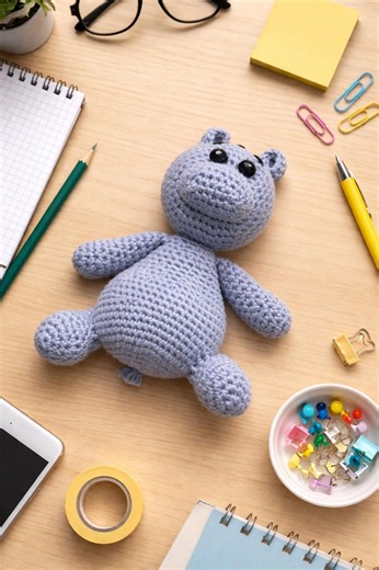 Crochet Hippo Toy Pattern | Amigurumi DIY Digital PDF | Handmade Stuffed Animal Tutorial - Etsy