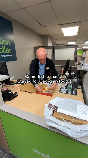 The Machine was here. Happy National Khachapuri Day I guess???? | H&R Block