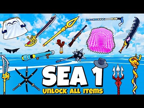 I Unlocked EVERY Item in Blox Fruits First Sea! (Swords, Guns & Accessories)