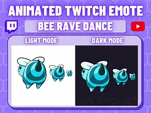 Animated Rave Bee Dance Emote - Kawaii - Twitch - Discord - Stream - Gaming - Cute - Anime - Dance - Youtube - Ready to Use - Etsy Australia