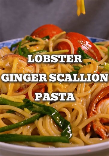 Lobster Ginger Scallion Noodles Recipe for Chinese New Year