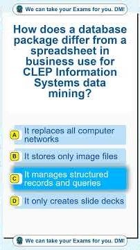 CLEP Information Systems data mining