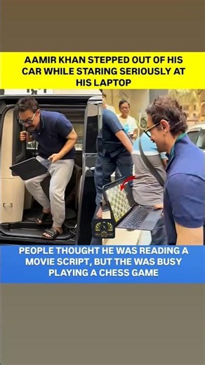 Serious Face, Laptop Open — Aamir Khan Was Deep Into a Chess Game, Not a Movie Script#shortsfeed