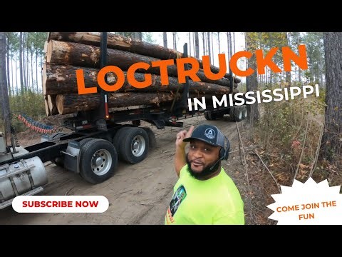 Logging life with Big E|| south Mississippi Logtruck driving and moving logging equipment