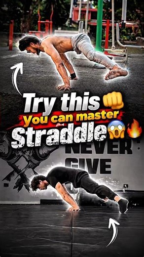 Try this 👊 straddle 😱🔥#shorts #core #shortsfeed #strength #streetworkout #straddle