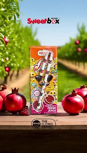 ✨ Natural freshness with unique fruit flavors, brought to you by SweetBox! 🍊 Refreshing Orange, 🍏 Crisp Green Apple, and ❤️ Fresh Pomegranate… every sip takes you to a world of purity and delight! 🥤 No artificial colors, no artificial flavors – just pure nature in every pack. #NaturalJuice #sweetboxfactory #EmojiJuice
