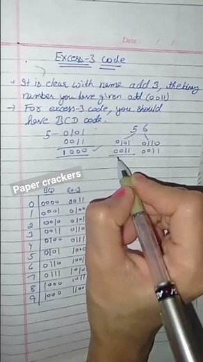 BCD to excess 3 code conversion #basiccomputer #computerbasics #binarynumbers #numbersystem