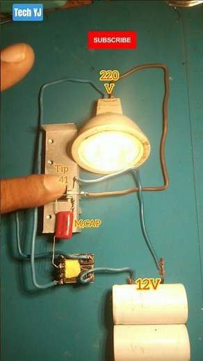Mini Inverter Circuit | 12V to 220V DIY Power Inverter | Simple Electronics Project 🤩⚡ #experiment