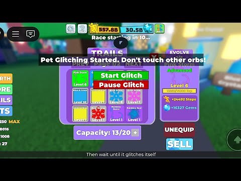 Keyless LEGENDS OF SPEED PET GLITCH Script | Inf Steps and Gems | Roblox Script Test