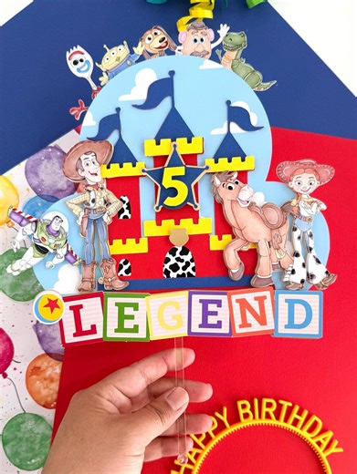 Cowboy Space Birthday Cake Topper – Western Toy Inspired Party Decor - Etsy