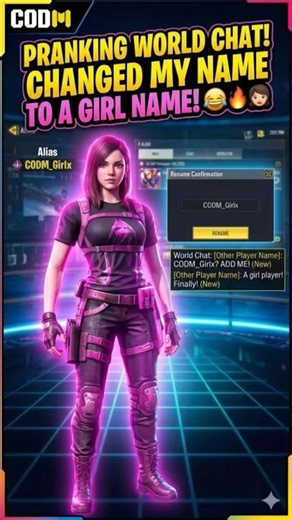 Pranked World Chat by Changing my Name to a Girl Name in COD MOBILE