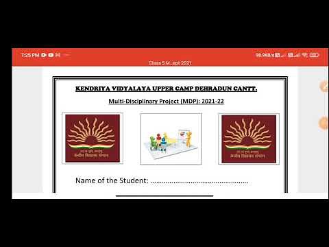 Class V MDP(Multi-disciplinary Project) Sept 2021|| Primary classes || #nep2020 #kvs