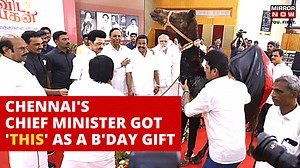 Tamil Nadu CM Stalin gets Camel as his 70th birthday gift