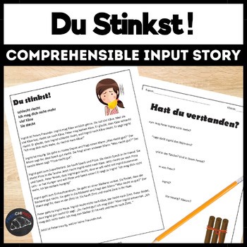 Beginning German Reading Short Story Comprehensible Input Du Stinkst!